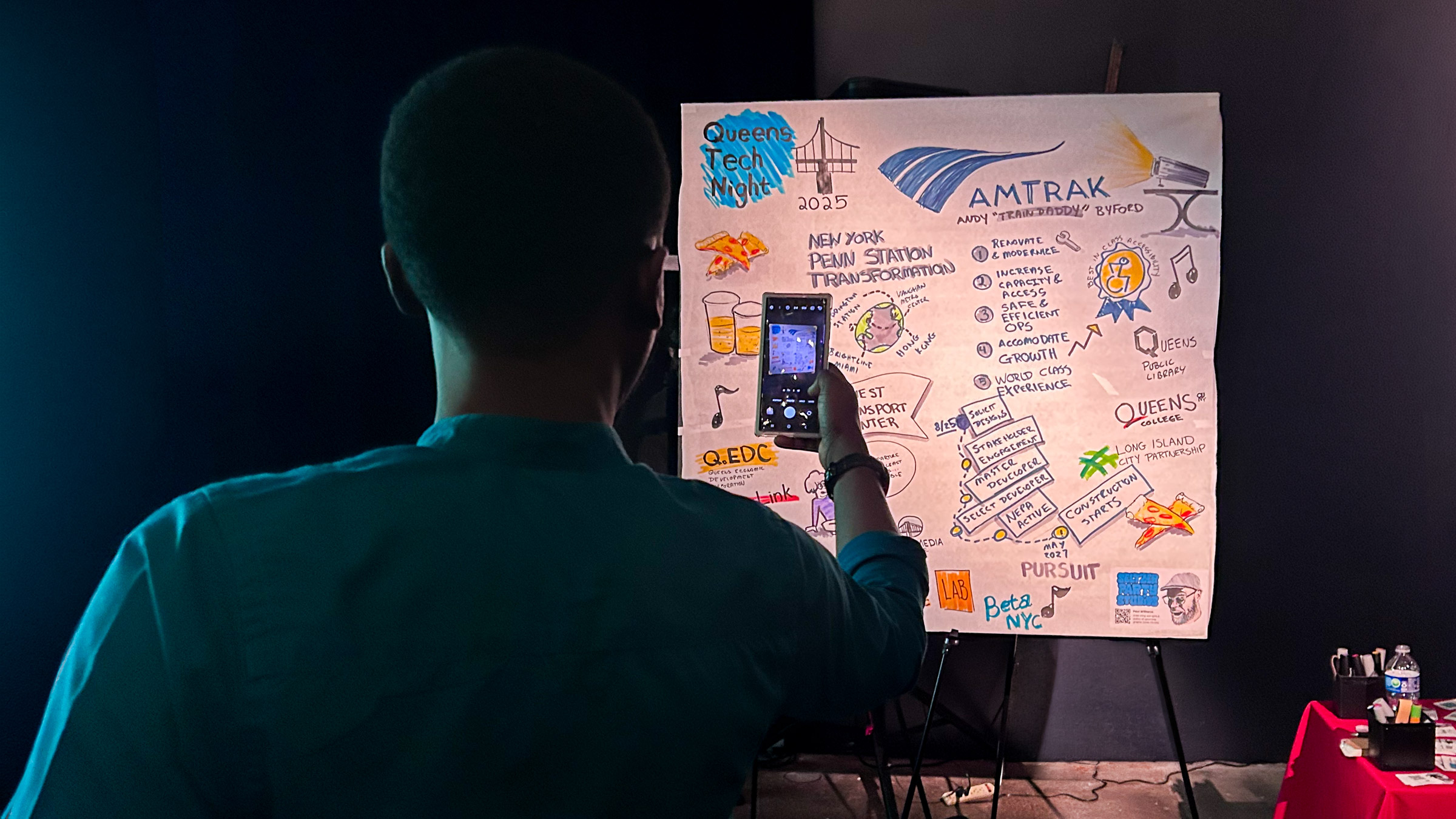 Paul creating a live illustration